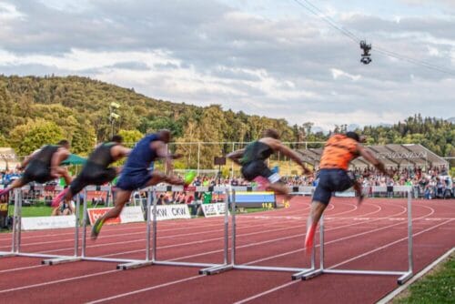 Cablecam bei der Leichtathletik